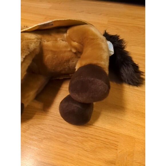 Build A Bear Horse Pony Plush Brown 13" Stuffed Animal Toy Mane Tail Gold Cape - Picture 9 of 10
